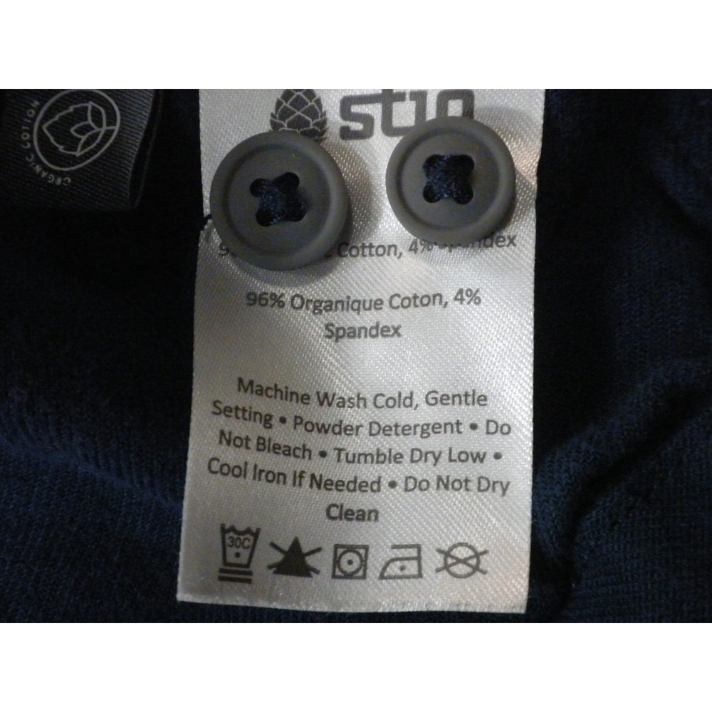 Stio Shirt Mens M Blue Miter Stretch Lightweight Flannel Organic Cotton Mountain - Picture 8 of 9